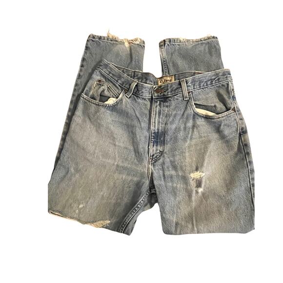 Vintage 90s L.L. Bean Classic Fit Distressed Jeans-34x29 - Picture 3 of 7